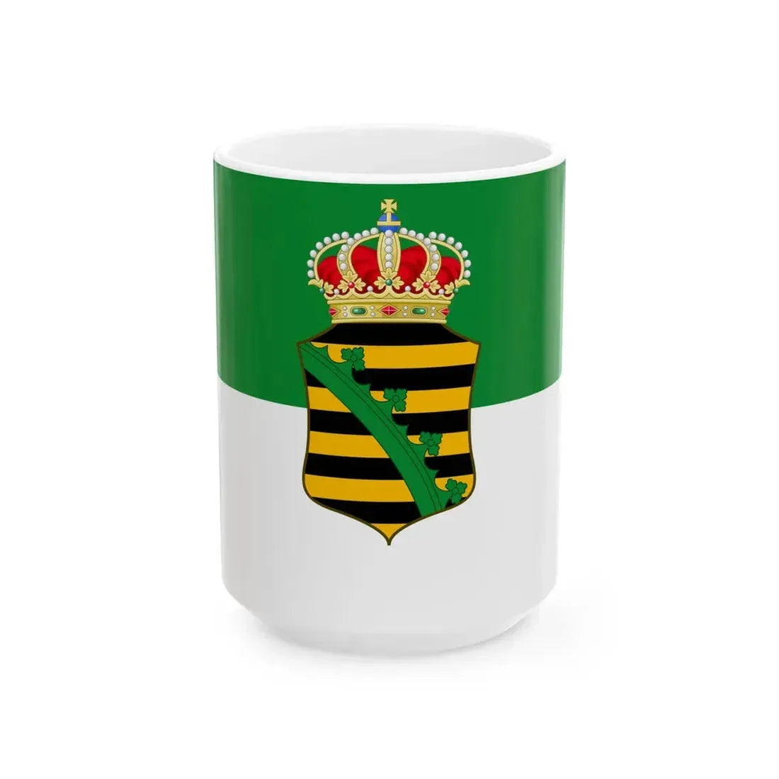 Flag of Saxe-Altenburg 1893-1918 (Germany) White Coffee Mug 15oz - Go Mug Yourself