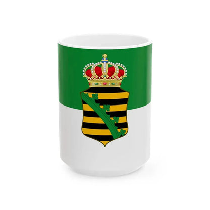 Flag of Saxe-Altenburg 1893-1918 (Germany) White Coffee Mug 15oz - Go Mug Yourself