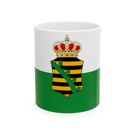 Flag of Saxe-Altenburg 1893 (Germany) White Coffee Mug-11oz-Go Mug Yourself