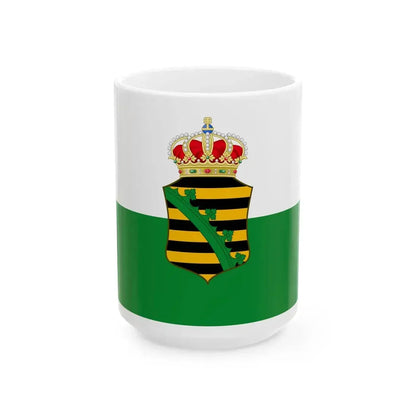 Flag of Saxe-Altenburg 1893 (Germany) White Coffee Mug 15oz - Go Mug Yourself