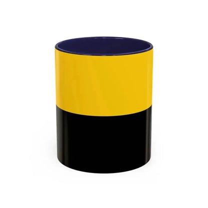 Flag of Saxony Anhalt Germany - Accent Coffee Mug 11oz Navy - Go Mug Yourself