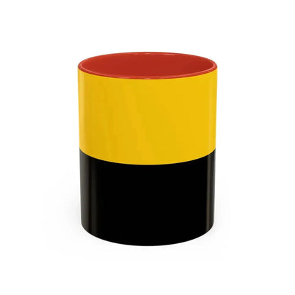 Flag of Saxony Anhalt Germany - Accent Coffee Mug 11oz Red - Go Mug Yourself