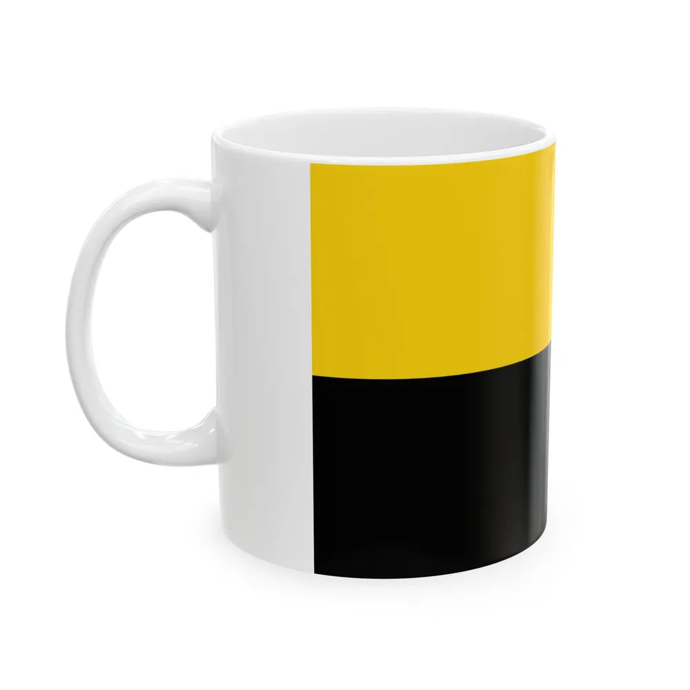 Flag of Saxony Anhalt Germany - White Coffee Mug-Go Mug Yourself