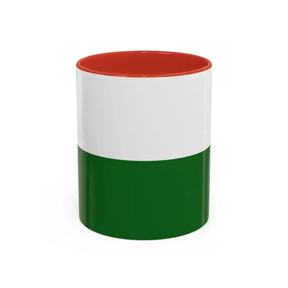 Flag of Saxony Germany - Accent Coffee Mug 11oz Red - Go Mug Yourself