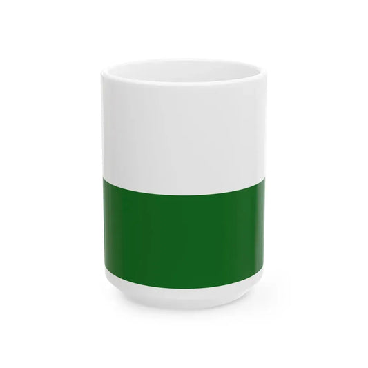 Flag of Saxony Germany - White Coffee Mug 15oz - Go Mug Yourself
