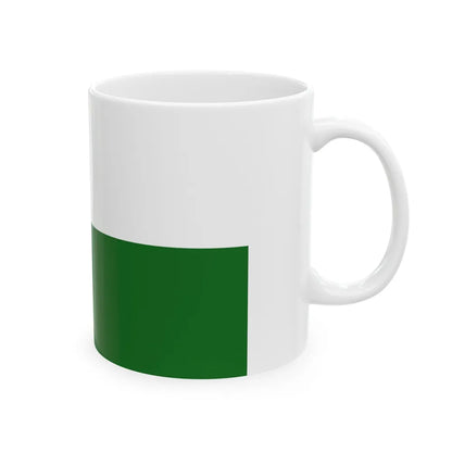 Flag of Saxony Germany - White Coffee Mug-Go Mug Yourself