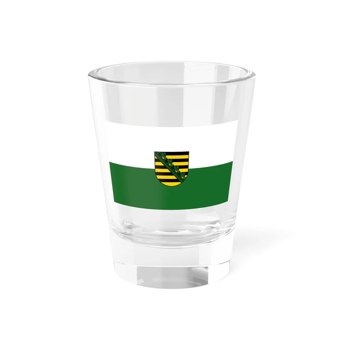 Flag of Saxony state (Germany) Shot Glass 1.5oz 1.5oz - Go Mug Yourself