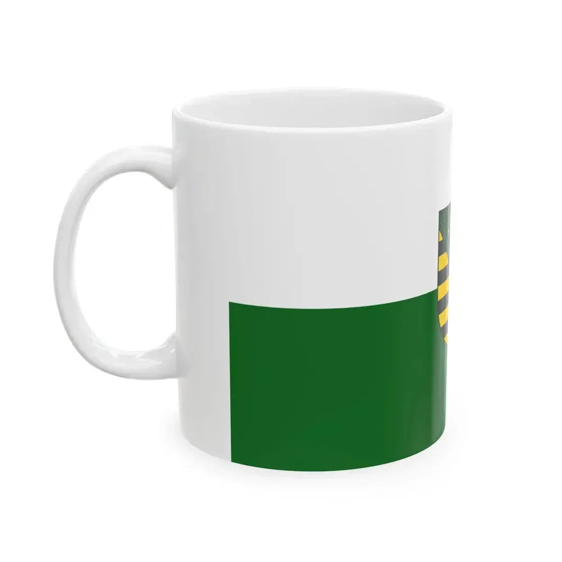 Flag of Saxony state (Germany) White Coffee Mug - Go Mug Yourself