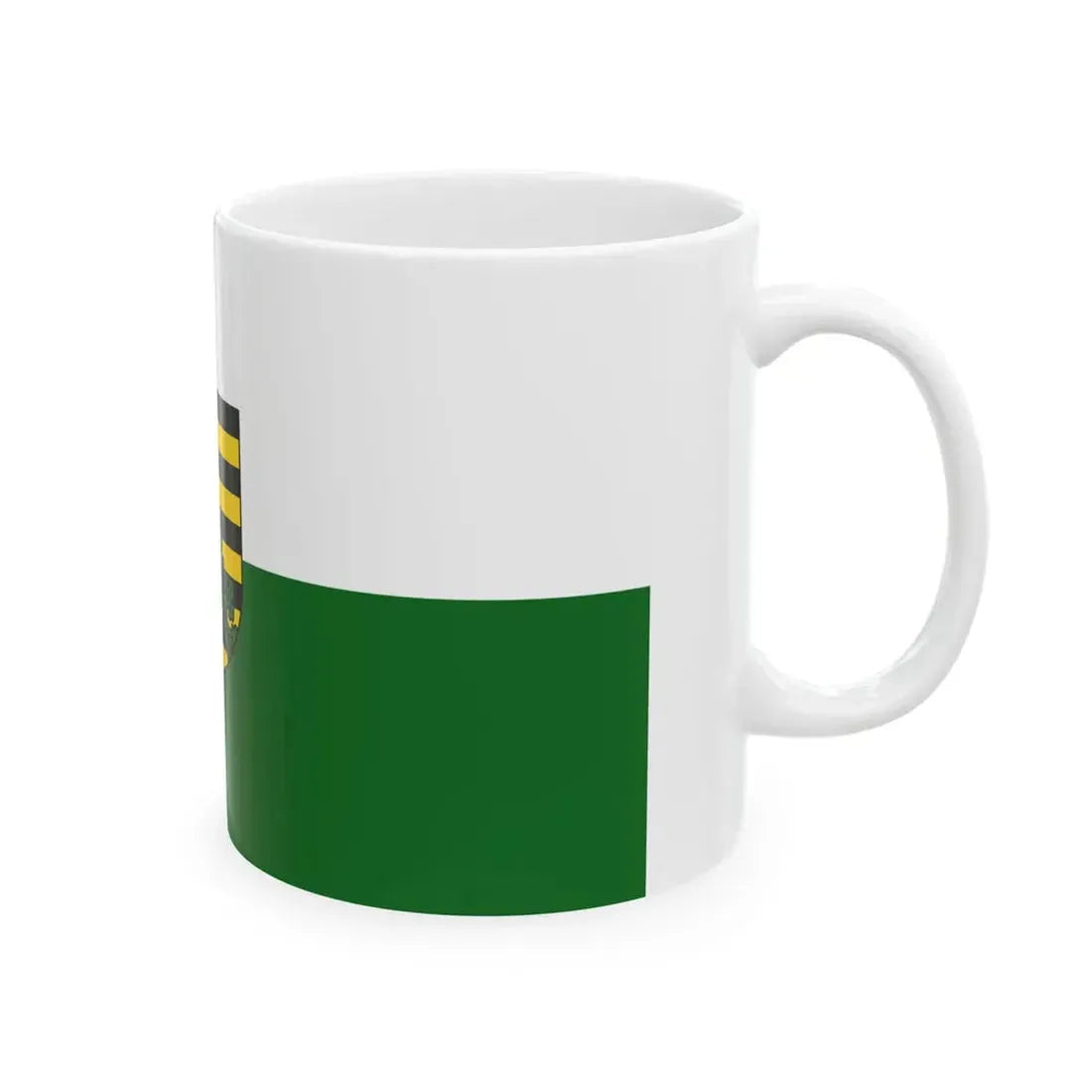 Flag of Saxony state (Germany) White Coffee Mug - Go Mug Yourself