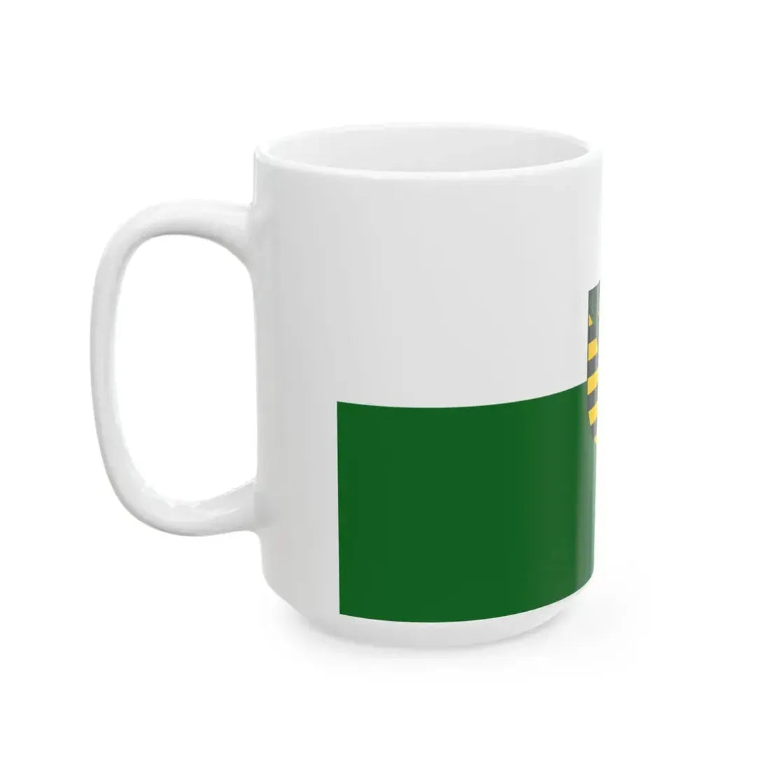 Flag of Saxony state (Germany) White Coffee Mug - Go Mug Yourself