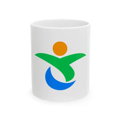 Flag of Sayo Hyogo (Japan) White Coffee Mug 11oz - Go Mug Yourself