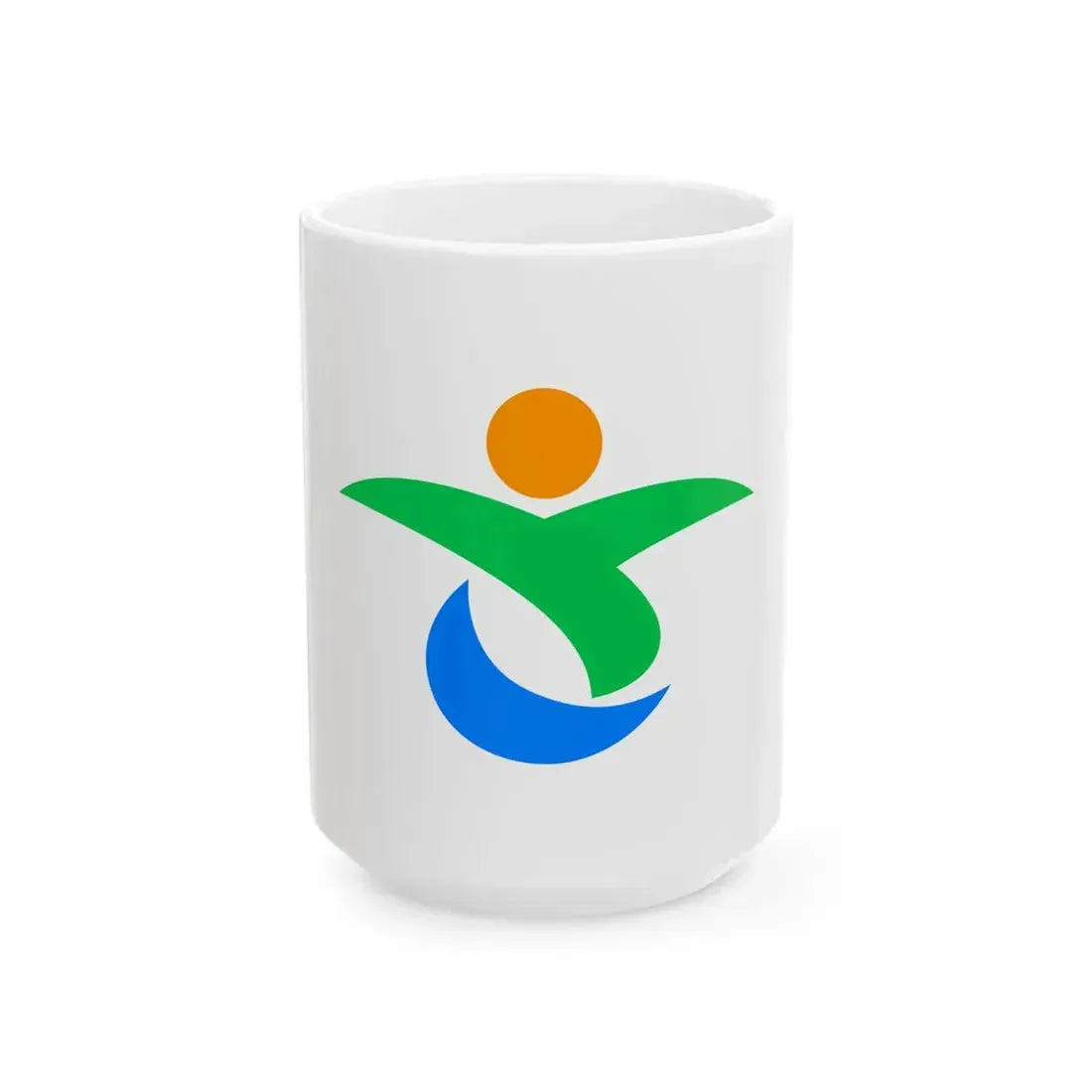 Flag of Sayo Hyogo (Japan) White Coffee Mug 15oz - Go Mug Yourself