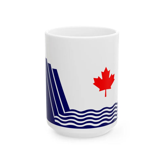 Flag of Scarborough Ontario Canada - White Coffee Mug-15oz-Go Mug Yourself