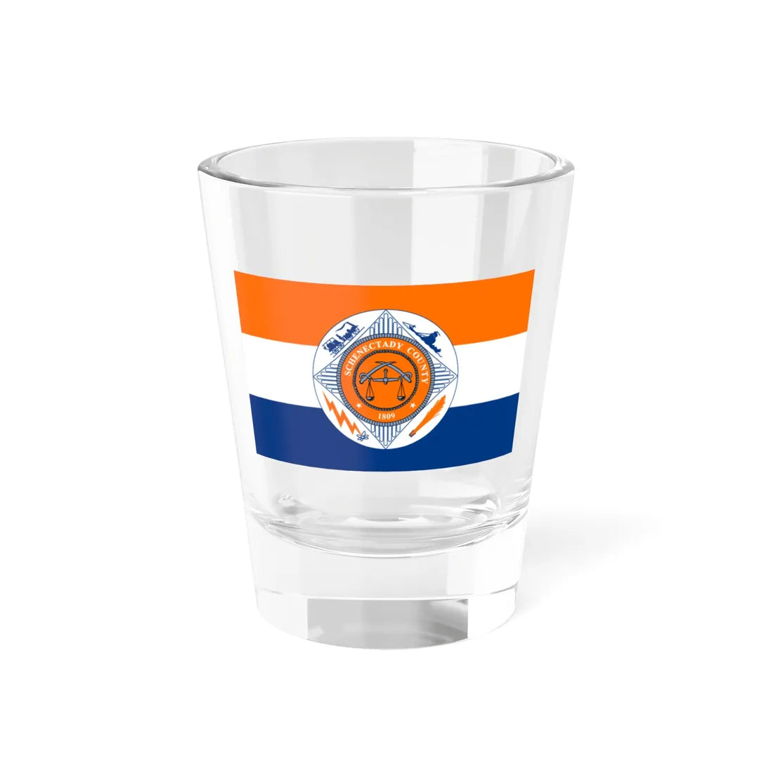 Flag of Schenectady County New York (United States) Shot Glass 1.5oz 1.5oz - Go Mug Yourself