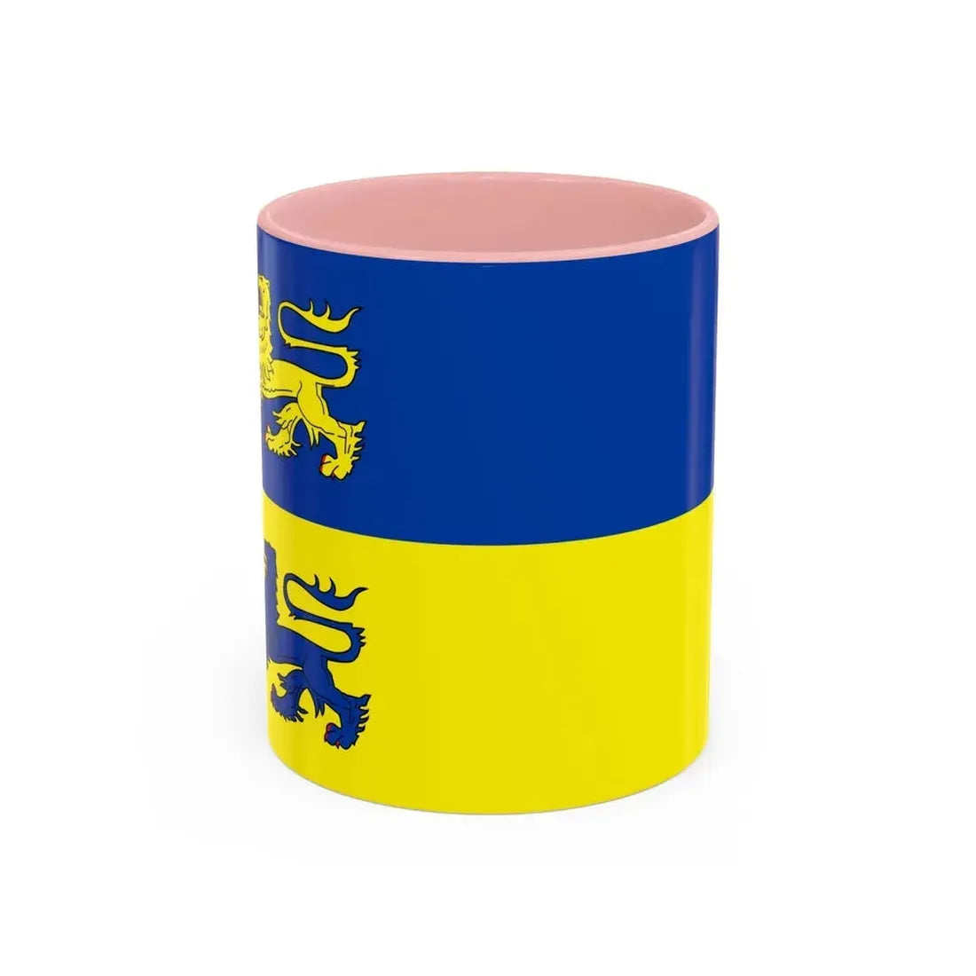 Flag of Schleswig Flensburg Germany - Accent Coffee Mug 11oz Pink - Go Mug Yourself