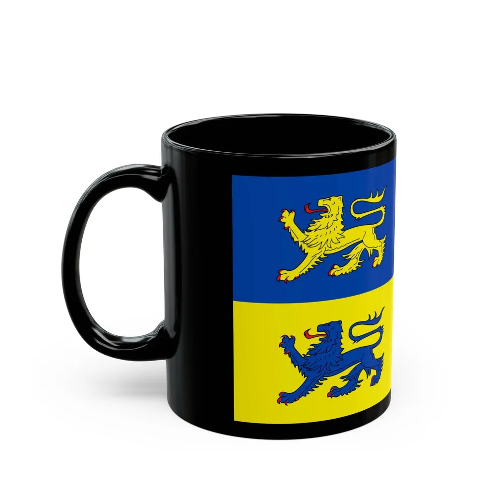 Flag of Schleswig Flensburg Germany - Black Coffee Mug-Go Mug Yourself