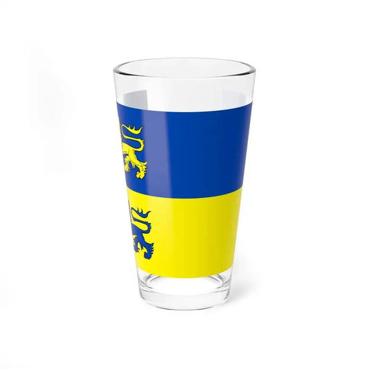 Flag of Schleswig Flensburg Germany - Pint Glass 16oz 16oz - Go Mug Yourself