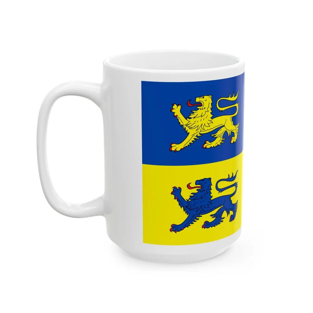 Flag of Schleswig Flensburg Germany - White Coffee Mug-Go Mug Yourself