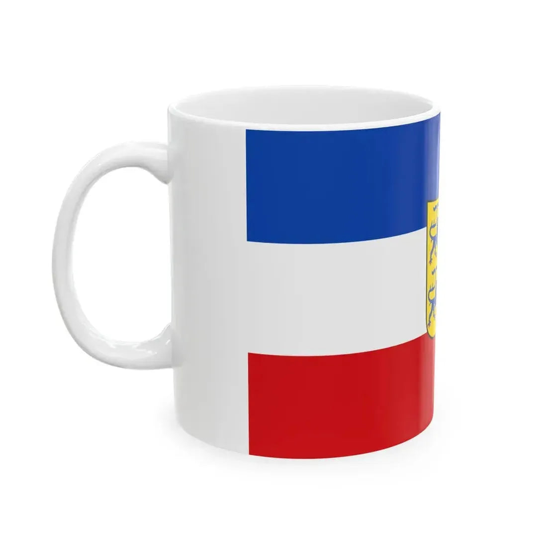 Flag of Schleswig-Holstein state (Germany) White Coffee Mug - Go Mug Yourself