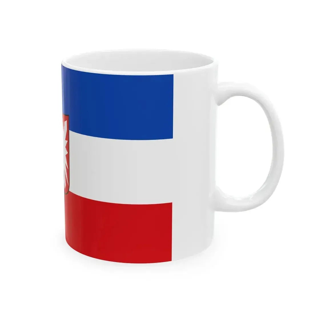 Flag of Schleswig-Holstein state (Germany) White Coffee Mug - Go Mug Yourself