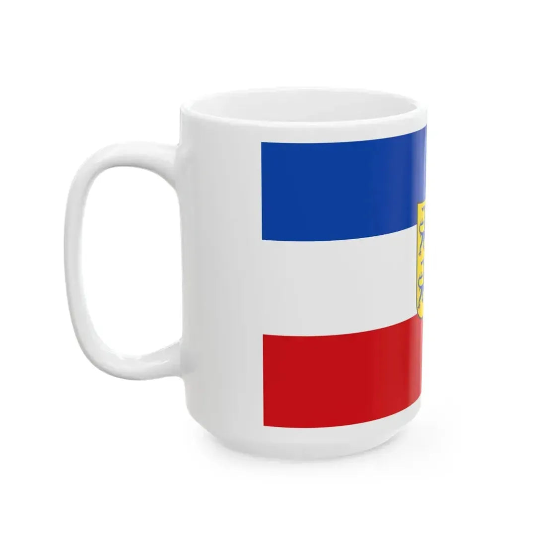 Flag of Schleswig-Holstein state (Germany) White Coffee Mug - Go Mug Yourself