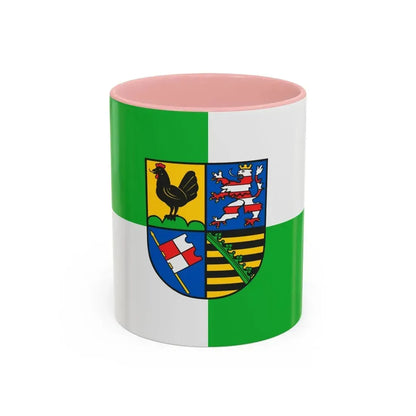 Flag of Schmalkalden Meiningen Germany - Accent Coffee Mug 11oz Pink - Go Mug Yourself