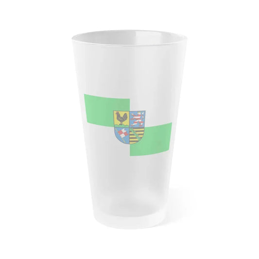 Flag of Schmalkalden Meiningen Germany - Frosted Pint Glass 16oz 16oz Frosted - Go Mug Yourself