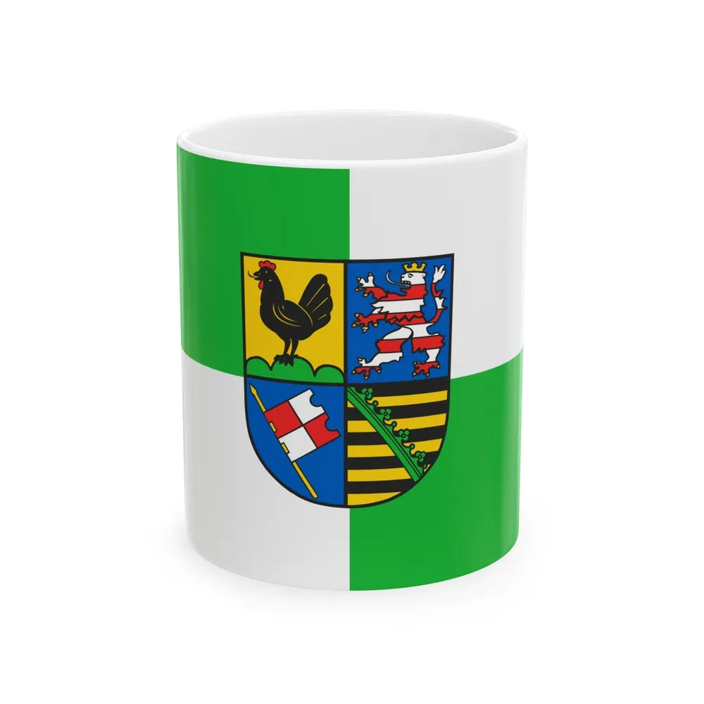 Flag of Schmalkalden Meiningen Germany - White Coffee Mug-11oz-Go Mug Yourself