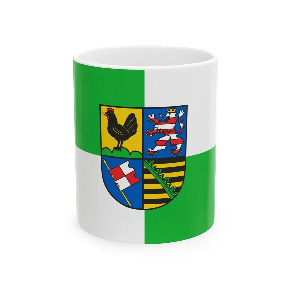 Flag of Schmalkalden Meiningen Germany - White Coffee Mug 11oz - Go Mug Yourself