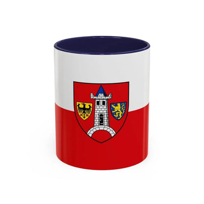 Flag of Schwabach Germany - Accent Coffee Mug 11oz Navy - Go Mug Yourself