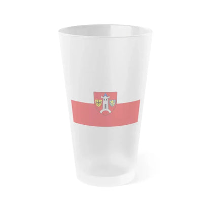 Flag of Schwabach Germany - Frosted Pint Glass 16oz 16oz Frosted - Go Mug Yourself