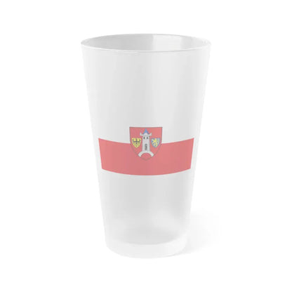 Flag of Schwabach Germany - Frosted Pint Glass 16oz 16oz Frosted - Go Mug Yourself
