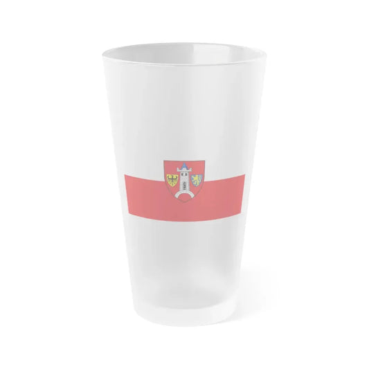 Flag of Schwabach Germany - Frosted Pint Glass 16oz 16oz Frosted - Go Mug Yourself