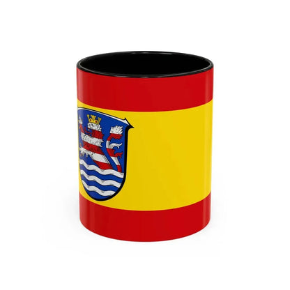 Flag of Schwalm Eder Kreis Germany - Accent Coffee Mug 11oz Black - Go Mug Yourself