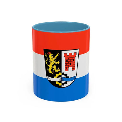 Flag of Schwandorf Germany - Accent Coffee Mug 11oz Light Blue - Go Mug Yourself