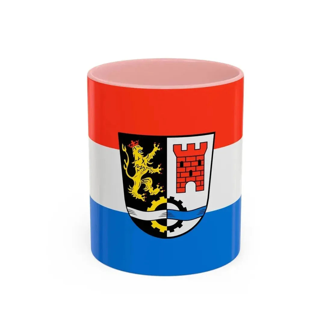 Flag of Schwandorf Germany - Accent Coffee Mug 11oz Pink - Go Mug Yourself