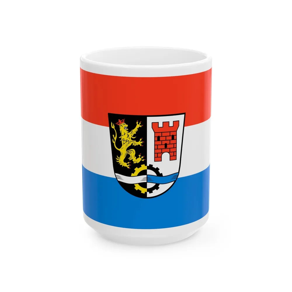 Flag of Schwandorf Germany - White Coffee Mug-15oz-Go Mug Yourself