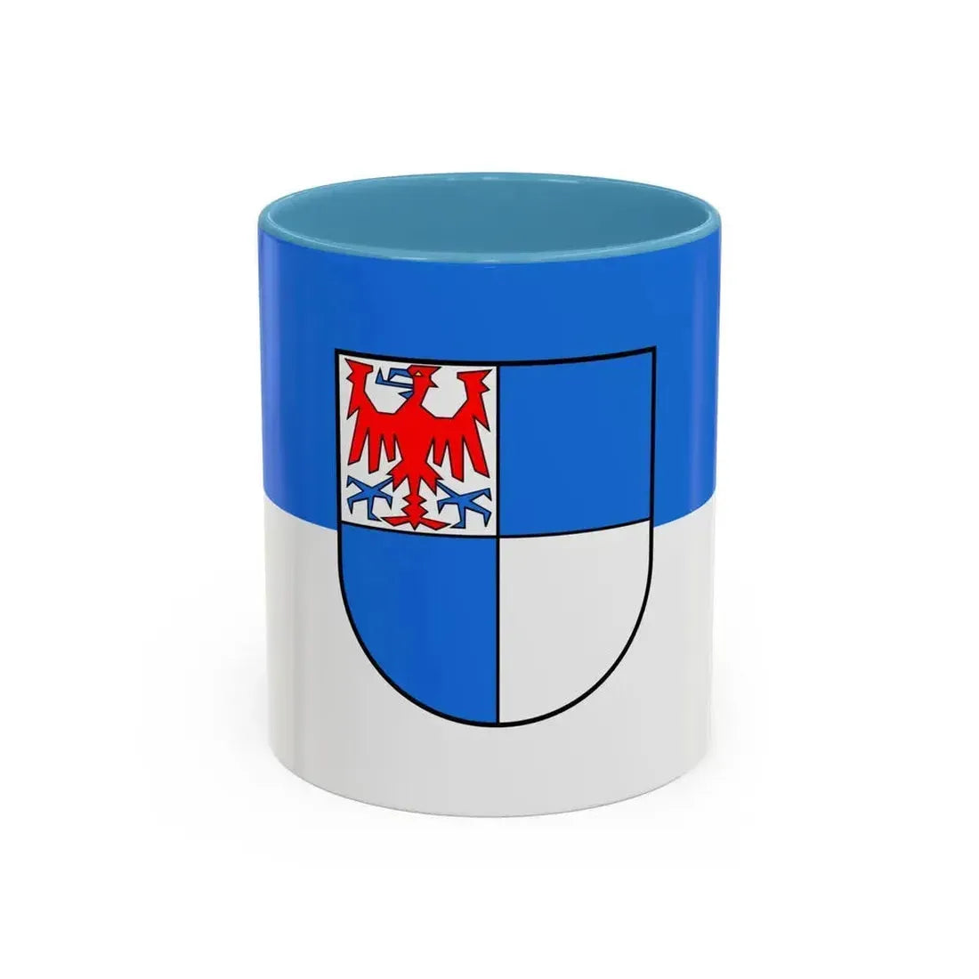 Flag of Schwarzwald Baar Kreis Germany - Accent Coffee Mug 11oz Light Blue - Go Mug Yourself