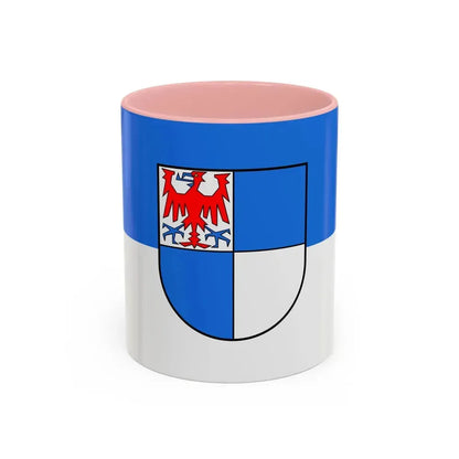 Flag of Schwarzwald Baar Kreis Germany - Accent Coffee Mug 11oz Pink - Go Mug Yourself