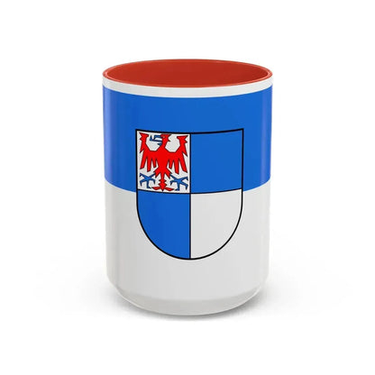 Flag of Schwarzwald Baar Kreis Germany - Accent Coffee Mug 15oz Red - Go Mug Yourself