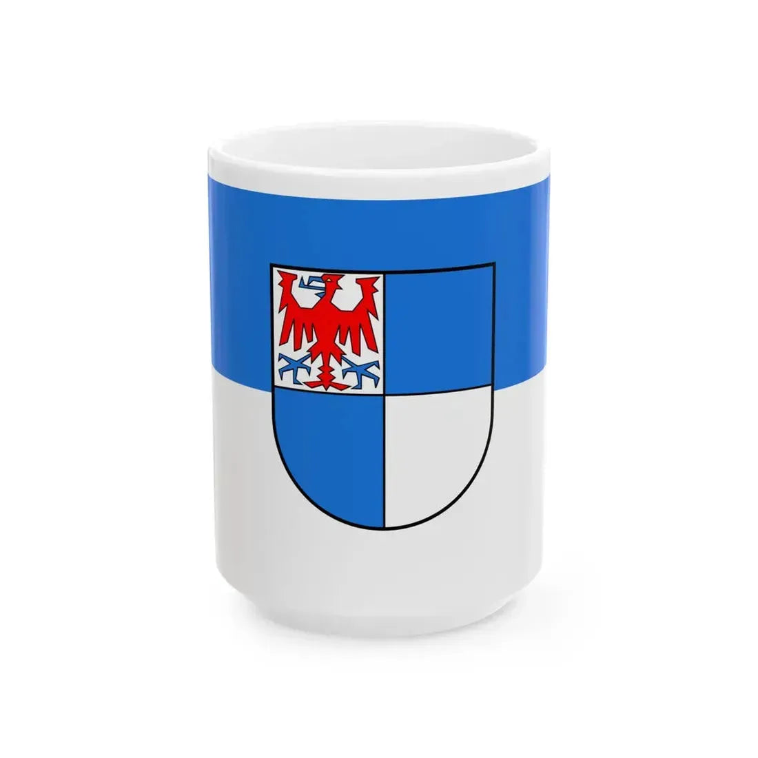 Flag of Schwarzwald Baar Kreis Germany - White Coffee Mug 15oz - Go Mug Yourself