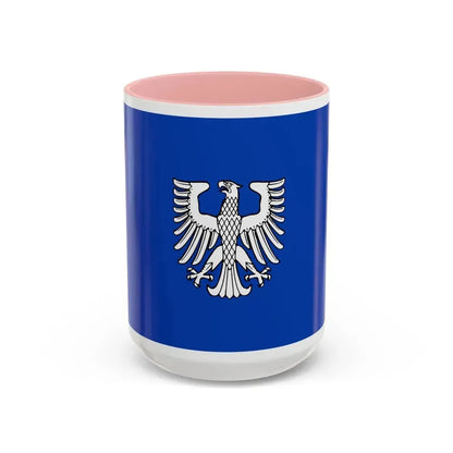 Flag of Schweinfurt 2 Germany - Accent Coffee Mug 15oz Pink - Go Mug Yourself