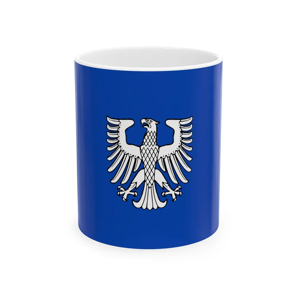 Flag of Schweinfurt 2 Germany - White Coffee Mug-11oz-Go Mug Yourself