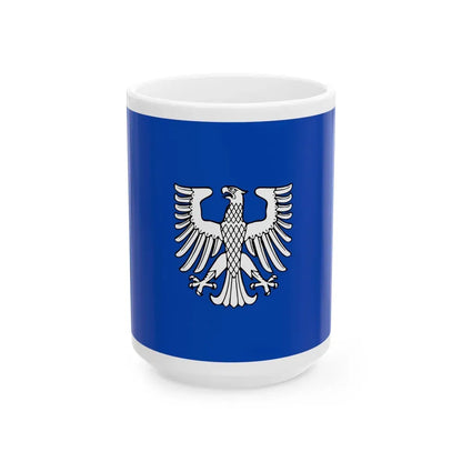 Flag of Schweinfurt 2 Germany - White Coffee Mug 15oz - Go Mug Yourself