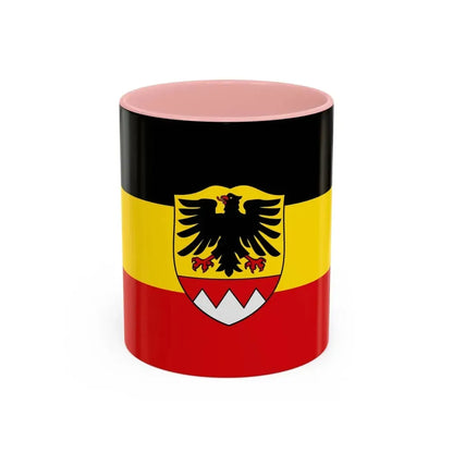 Flag of Schweinfurt Germany - Accent Coffee Mug 11oz Pink - Go Mug Yourself