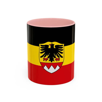 Flag of Schweinfurt Germany - Accent Coffee Mug 11oz Pink - Go Mug Yourself