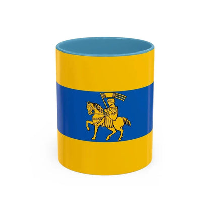 Flag of Schwerin Germany - Accent Coffee Mug 11oz Light Blue - Go Mug Yourself