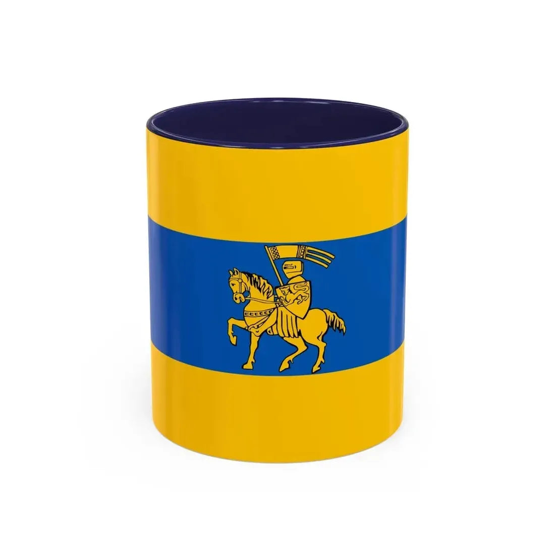 Flag of Schwerin Germany - Accent Coffee Mug 11oz Navy - Go Mug Yourself