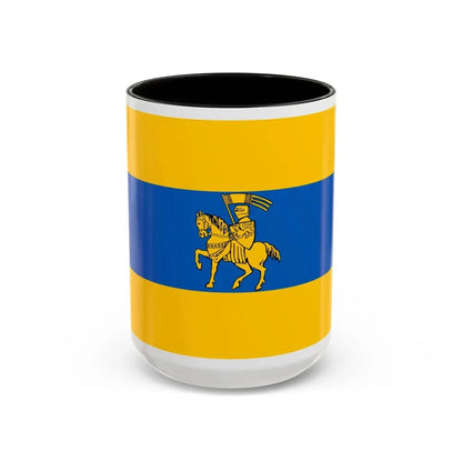 Flag of Schwerin Germany - Accent Coffee Mug 15oz Black - Go Mug Yourself