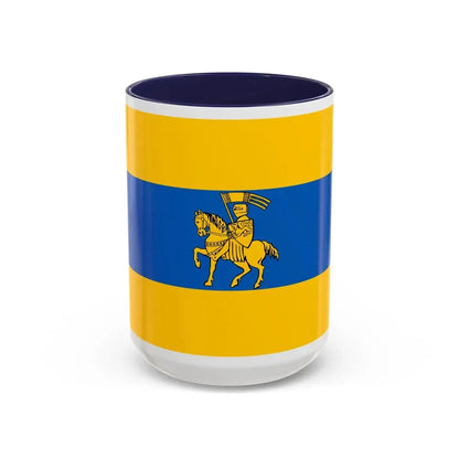 Flag of Schwerin Germany - Accent Coffee Mug 15oz Navy - Go Mug Yourself